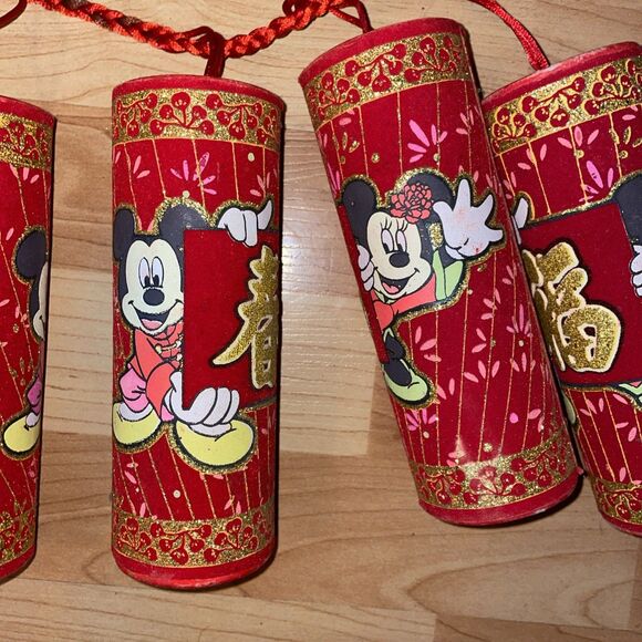 Disney Mickey Minnie Mouse Chinese Lunar New Year Firecracker Garland 18pc - Picture 4 of 7